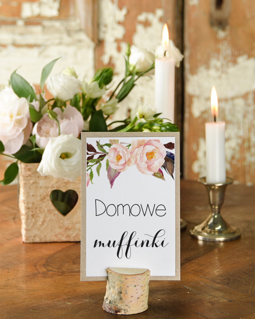 Numery na stół Boho/Etno/Pióra usadzenie gości numery na stół weselny, boho styl usadzenie gości0