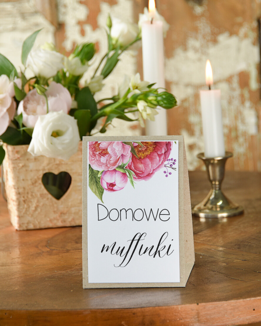 Numery na stół Boho/Etno/Pióra numerki na stoliki ślubne, w stylu boho kwiatowe wzory0