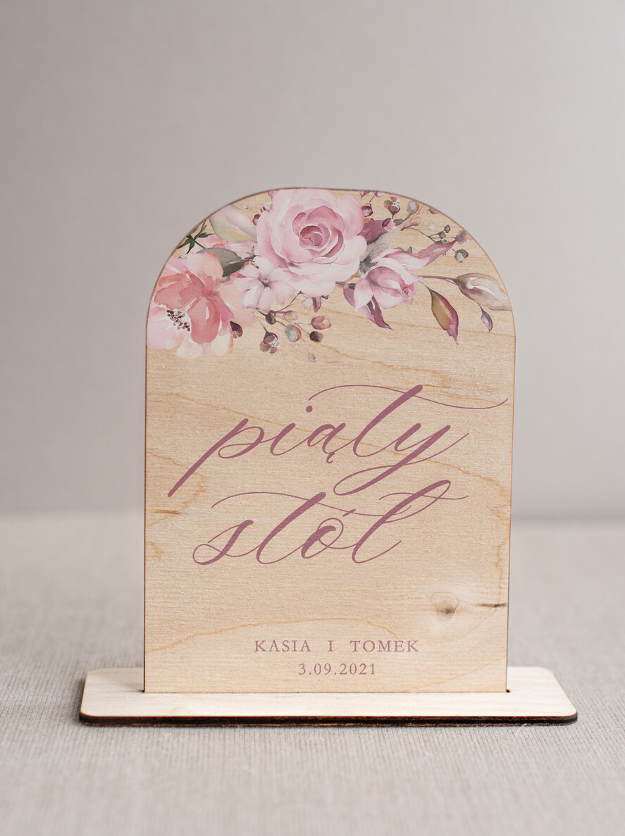 Numery na stół Rustykalne drewniane numery na stół weselny stojak z numerkiem na stół gości weselnych styl rustykalny 0