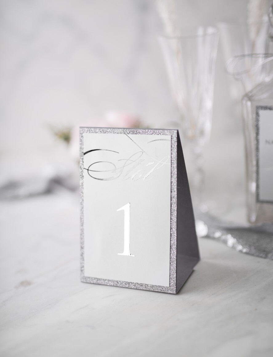 Numery na stół Glamour usadzenie gości numery na stół weselny, złoto klasyczna elegancja w stylu glamour3