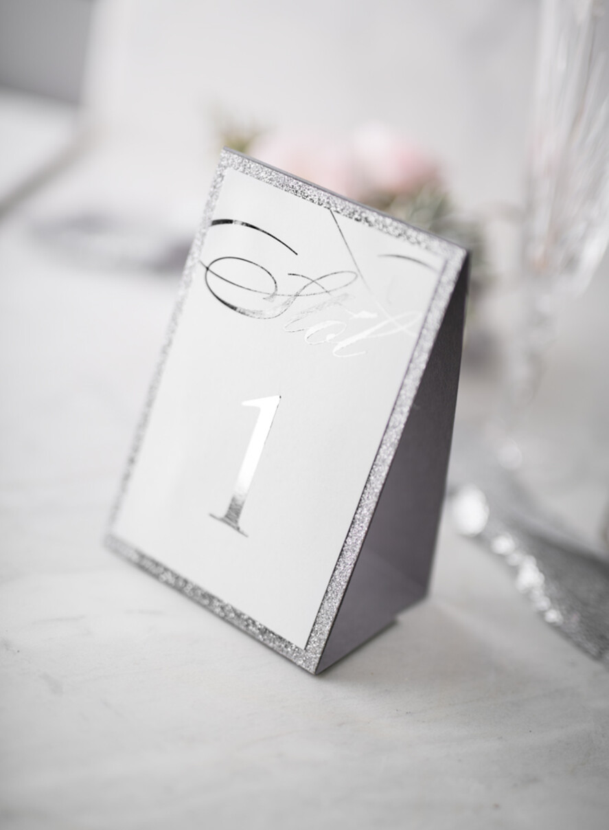 Numery na stół Glamour usadzenie gości numery na stół weselny, złoto klasyczna elegancja w stylu glamour4