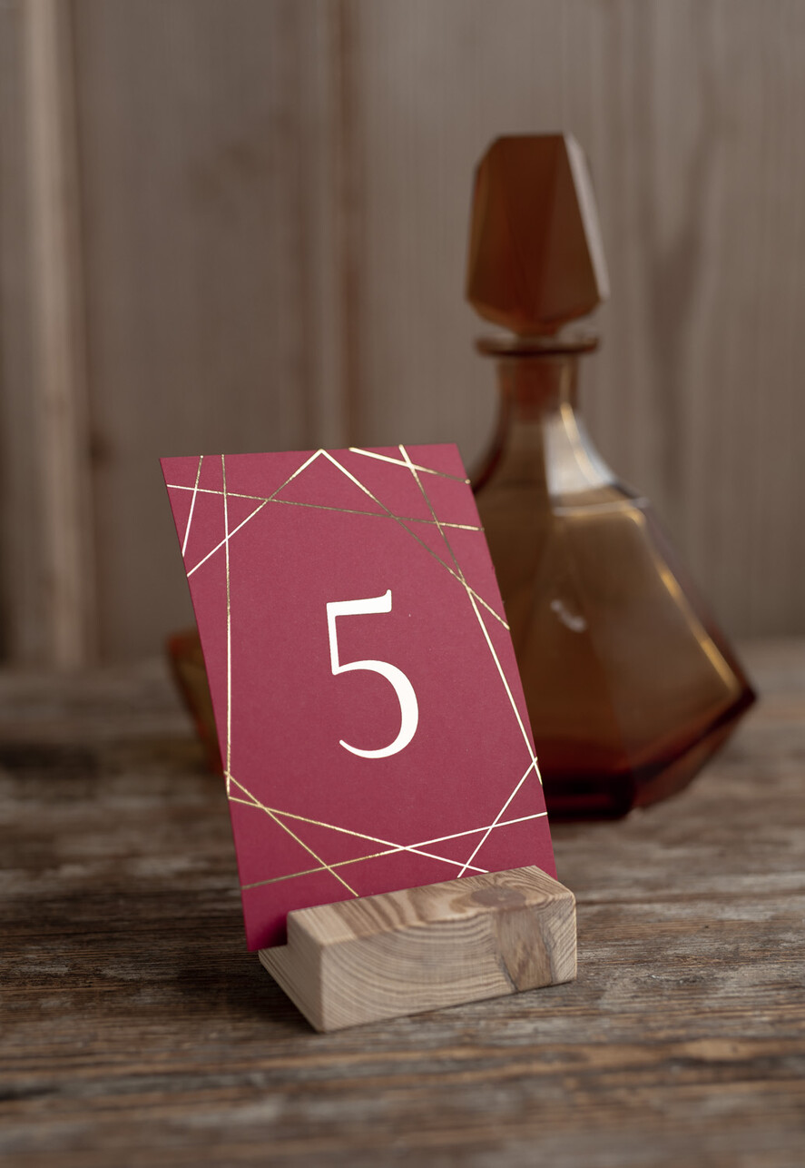 Numery na stół Glamour numerek stojak na stół weselny złote klasyczne i eleganckie, numeracja stołów weselnych, eleganckie numerki na stoły weselne1