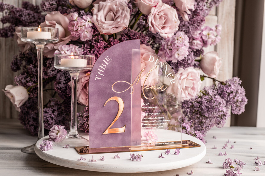 Numery na stół Glamour menu weselne, numery na stoły weselne, dekoracja stołów weselnych, dekoracja na stołach weselnych, menu i numerki na stół 9