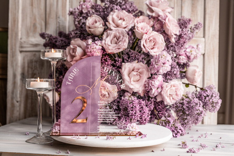 Numery na stół Glamour menu weselne, numery na stoły weselne, dekoracja stołów weselnych, dekoracja na stołach weselnych, menu i numerki na stół 4