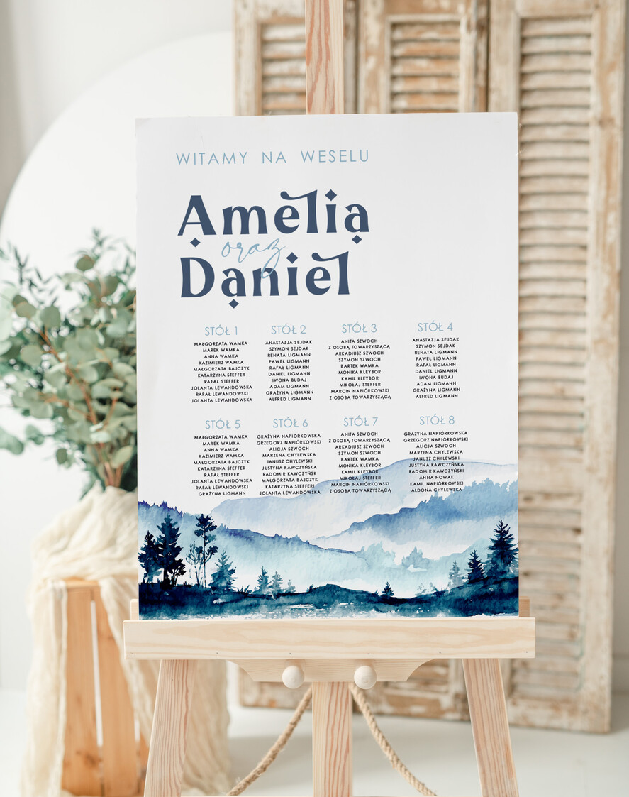 Plany stołów Plakaty Rustykalne plan usadzenia gości, tablica z planem stołów na wesele, plan stołów weselnych rustykalny plan usadzenia gości na weselu, powitanie na weselu 0