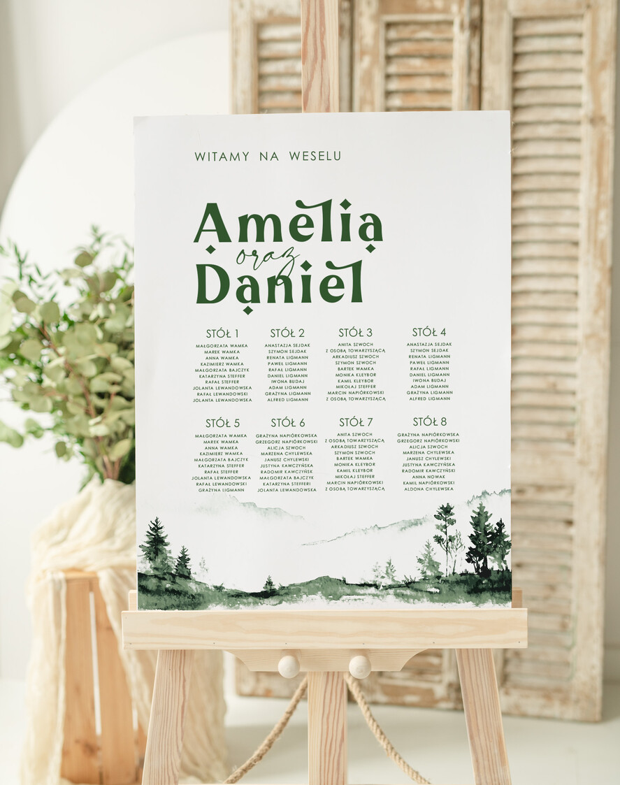 Plany stołów Plakaty Rustykalne plan usadzenia gości, tablica z planem stołów na wesele, plan stołów weselnych rustykalny plan usadzenia gości na weselu, powitanie na weselu 0