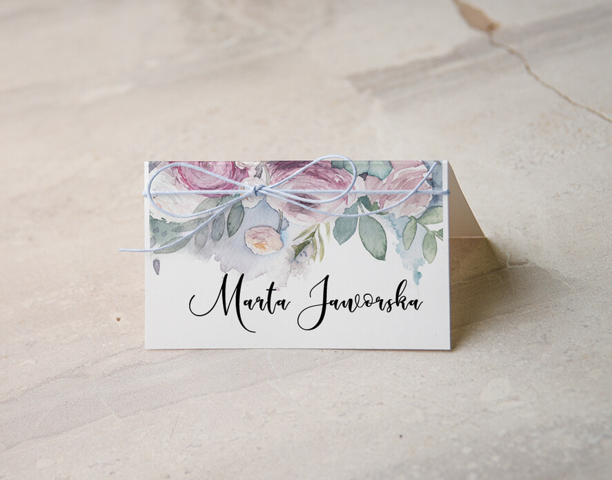 Winietki botaniczne podróżnicze  eleganckie winietki na stół weselny wizytówki ślubne, botaniczne vintage0