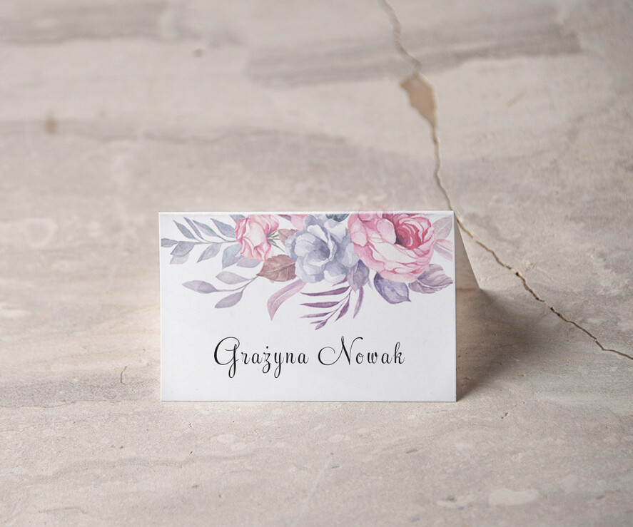 Winietki botaniczne podróżnicze  ślubne wizytówki winietki na stół weselny, eleganckie0