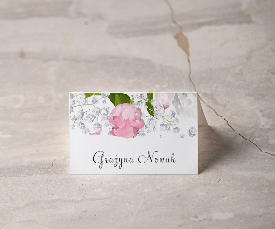 Winietki botaniczne podróżnicze  eleganckie winietki na stół weselny wizytówki ślubne, eleganckie0