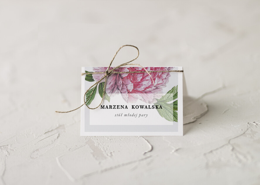 Winietki botaniczne podróżnicze  ślubne winietki wizytówki dla gości weselnych, eleganckie0