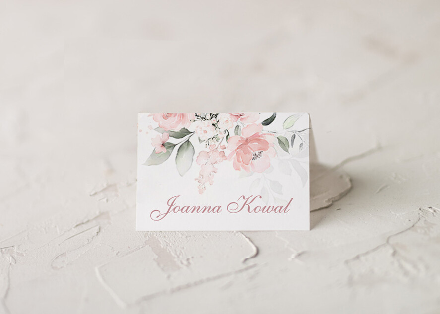 Winietki botaniczne podróżnicze  ozdobne winietki na ślub wizytówki dla gości weselnych, eleganckie0