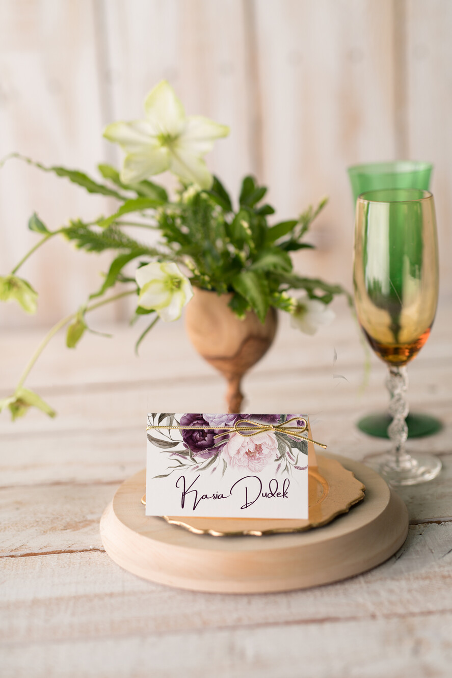 Winietki botaniczne podróżnicze  karteczki wizytówki usadzenie gości na weselu winietki botaniczne vintage  0