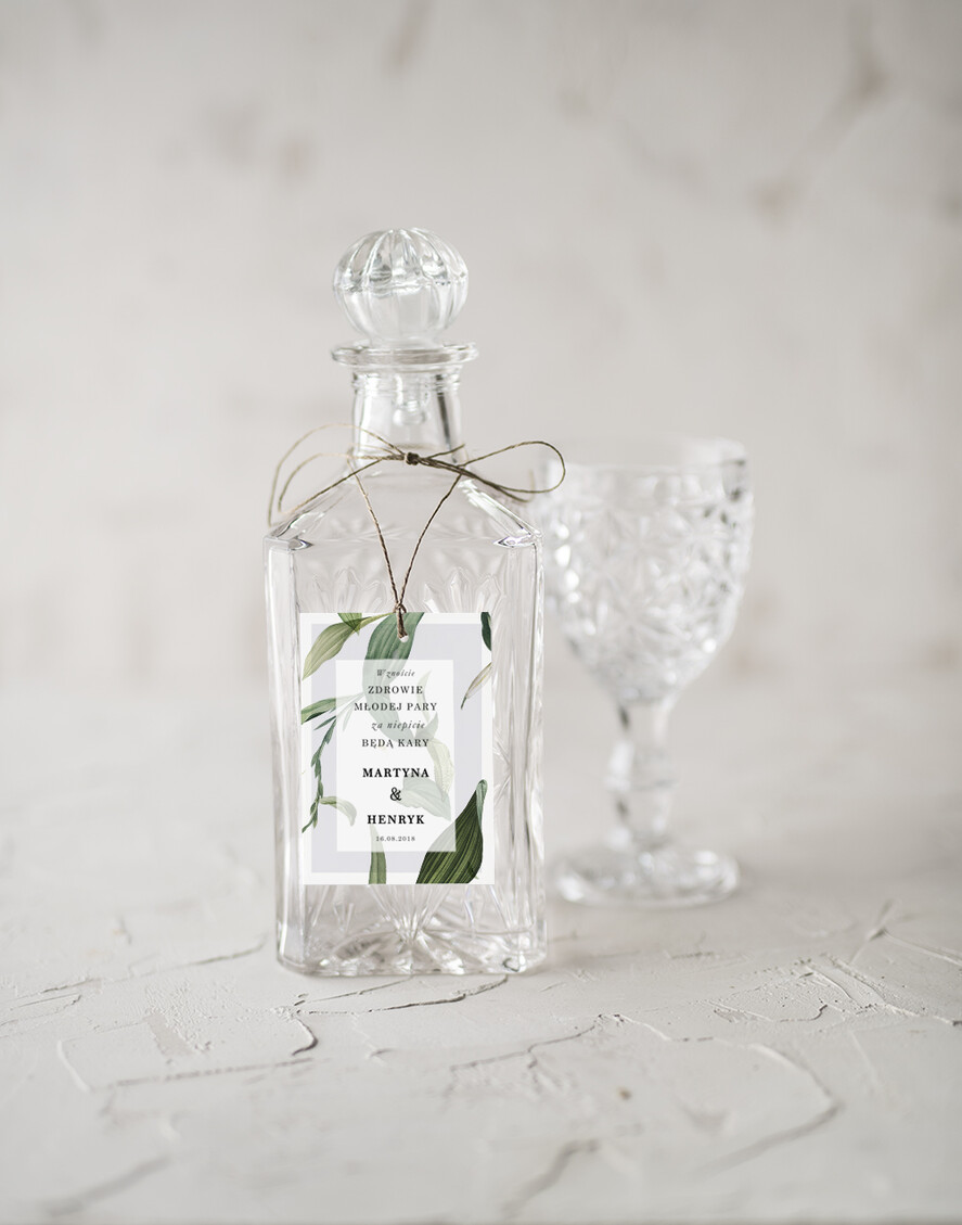 Zawieszki na butelki botaniczne podróżnicze  zawieszki ślubne na butelki, boho dowolny tekst0