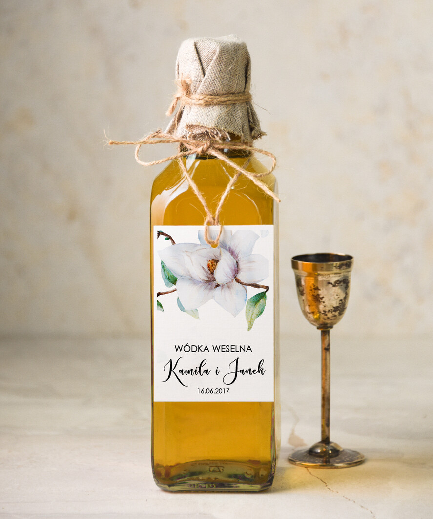 Zawieszki na butelki botaniczne podróżnicze  etykieta na alkohol weselny, botaniczne dowolne teksty0