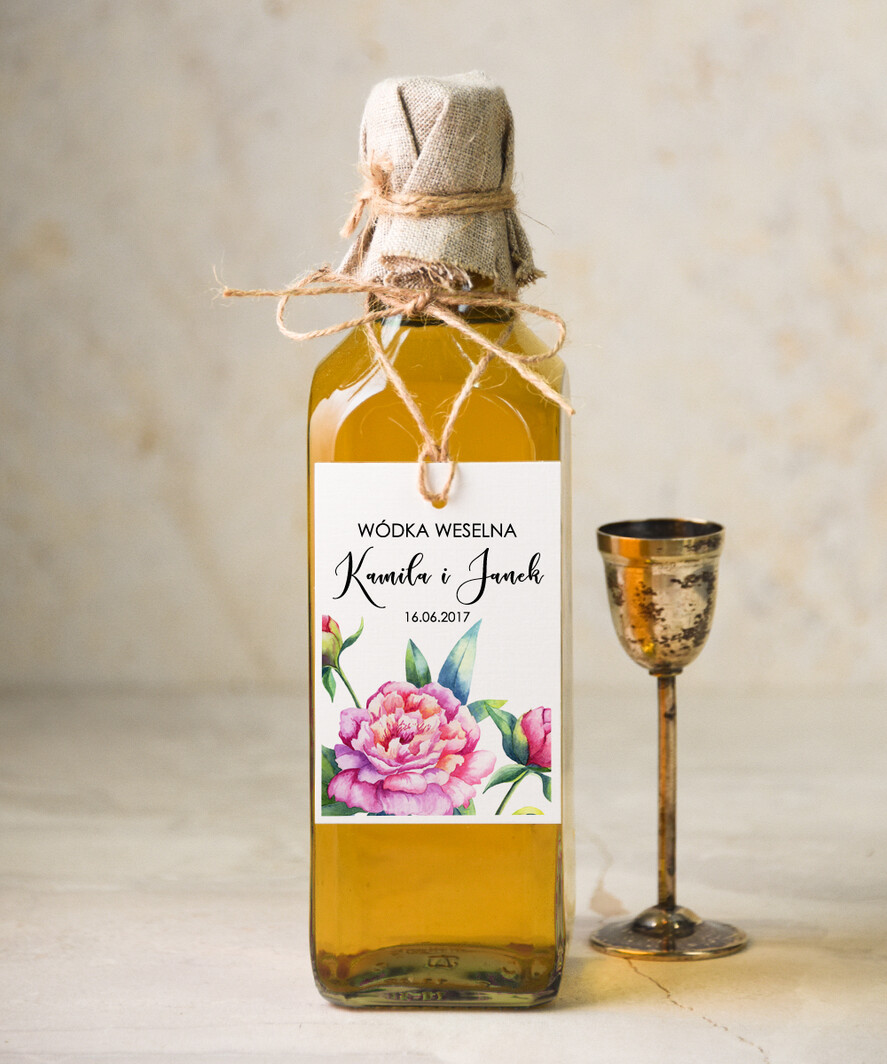 Zawieszki na butelki botaniczne podróżnicze  zawieszka na alkohol weselny, botaniczne z duzo tekstow0