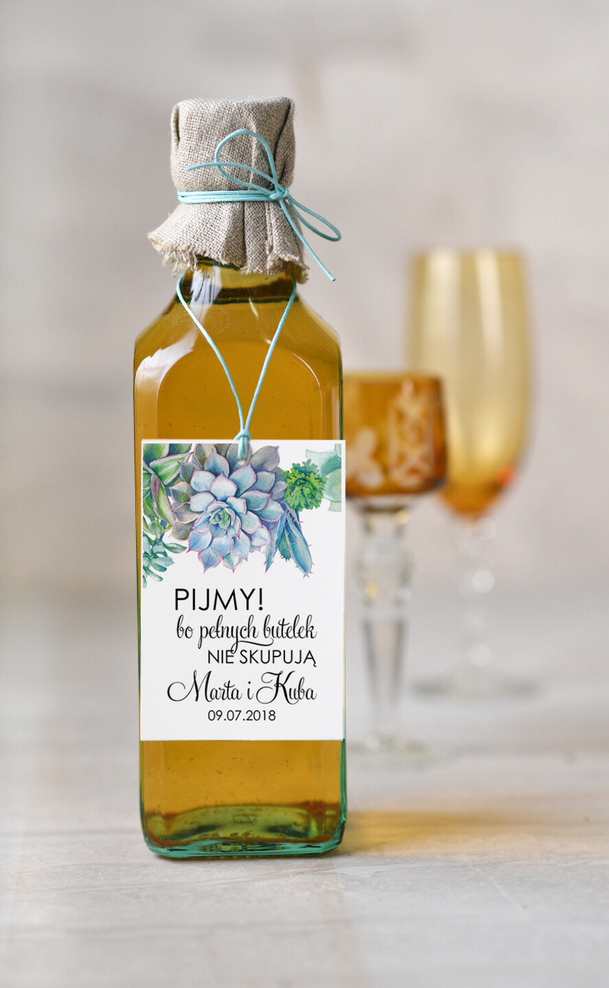 Zawieszki na butelki botaniczne podróżnicze  zawieszki na alkohol weselny, botaniczne z duzo tekstow0