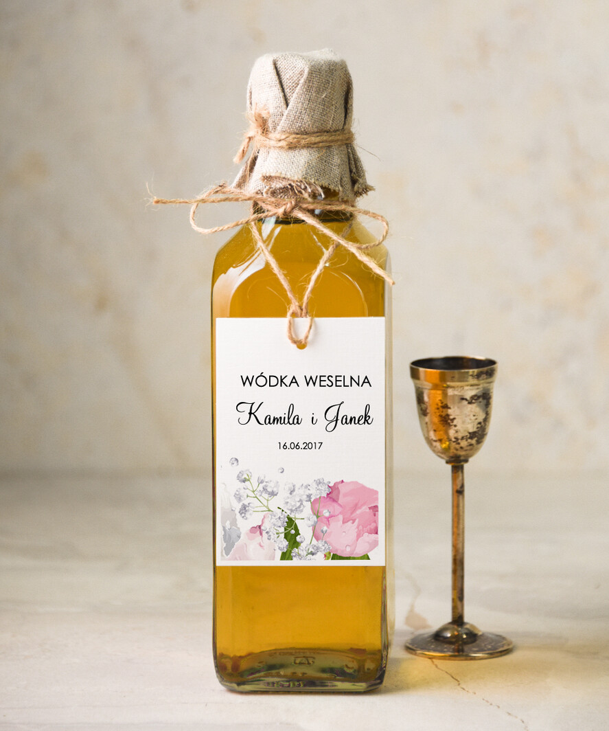 Zawieszki na butelki botaniczne podróżnicze  zawieszki na alkohole weselne, botaniczne tekst dowolny0