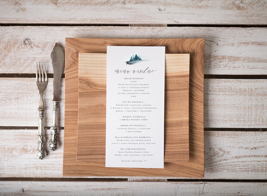 Menu botaniczne podróżnicze  karta dań weselnych menu weselne plan podawania posiłków, vintage wasz tekst0