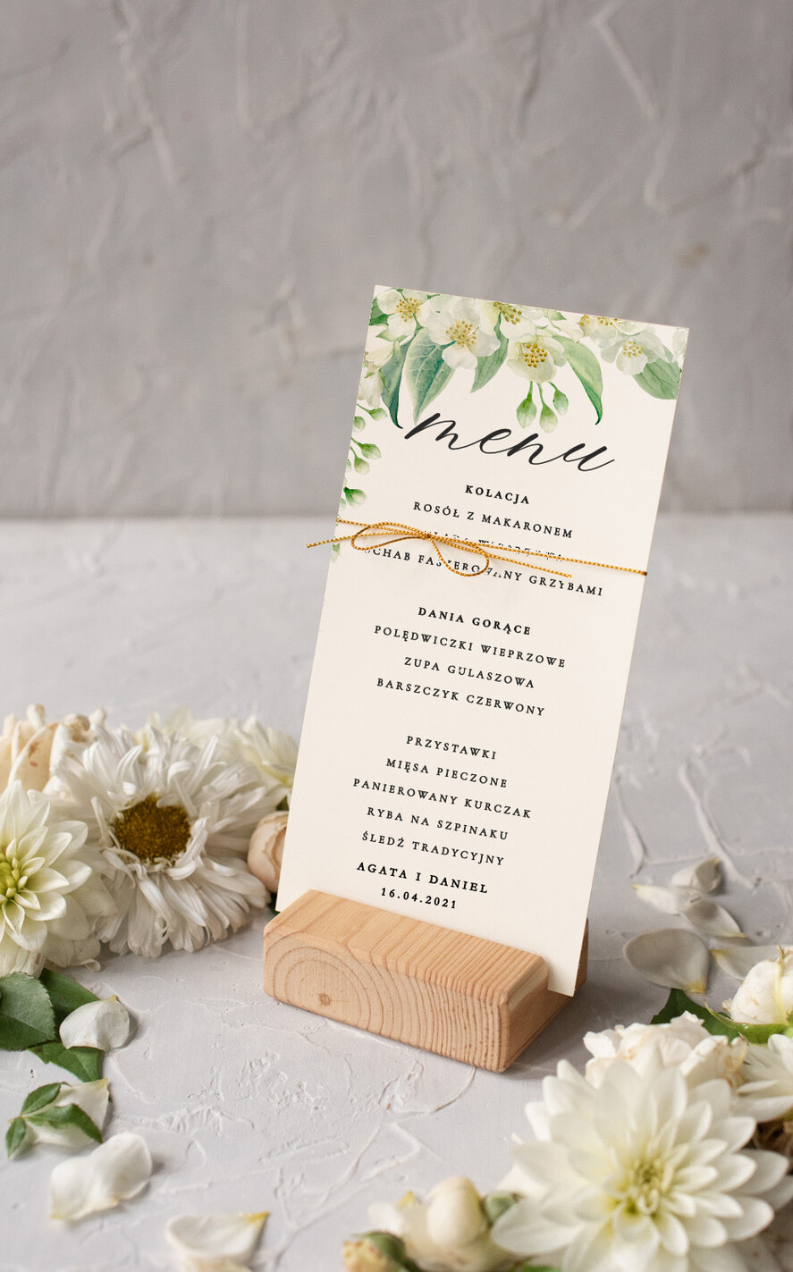 Menu botaniczne podróżnicze  karta dań weselnych menu weselne plan podawania posiłków, eleganckie na klasyczne wesele1