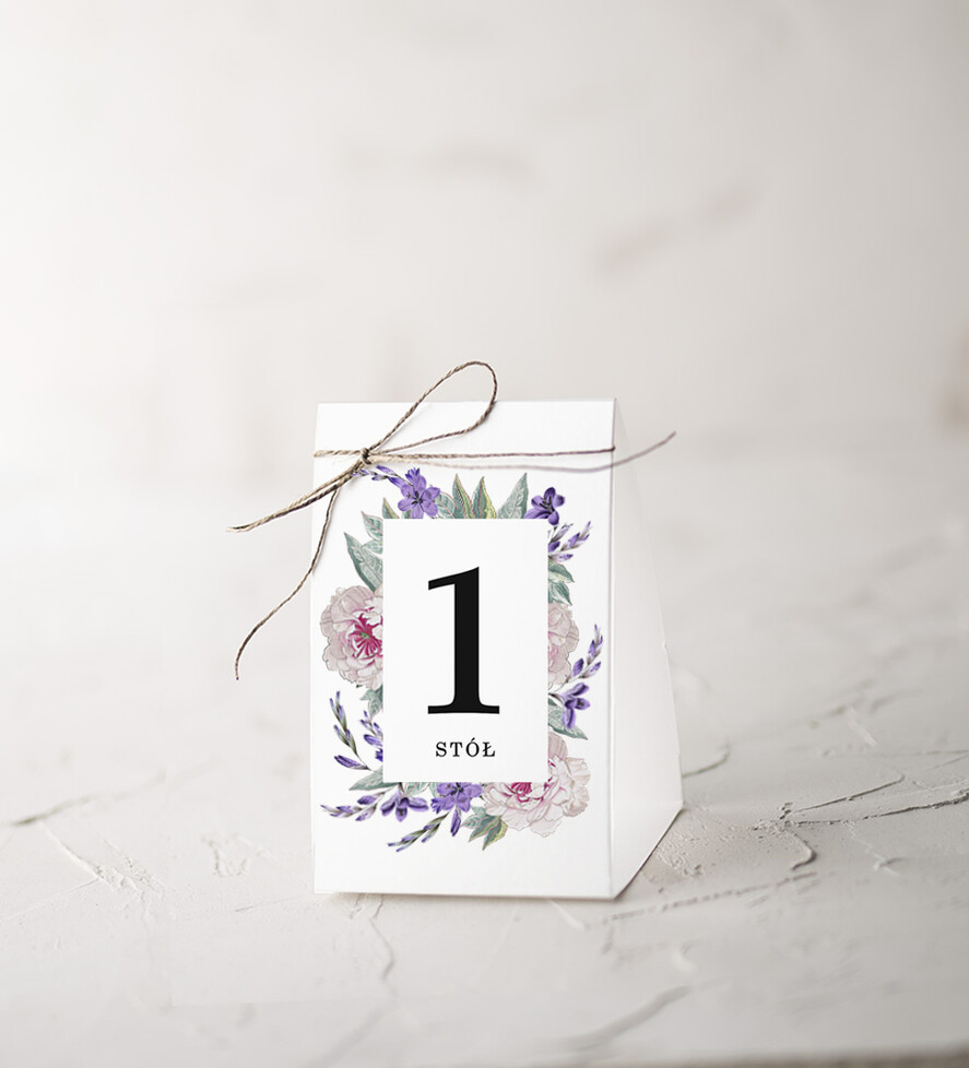 Numery na stół botaniczne podróżnicze  numerek na stół weselny, kwiatowe romantyczne boho0