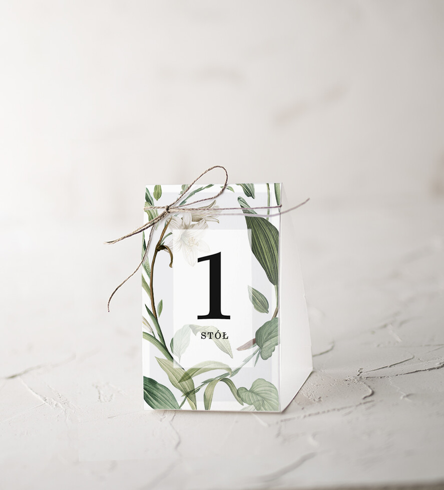 Numery na stół botaniczne podróżnicze  numerek stojak na stół weselny, rusykalne kwiatowe wozry0