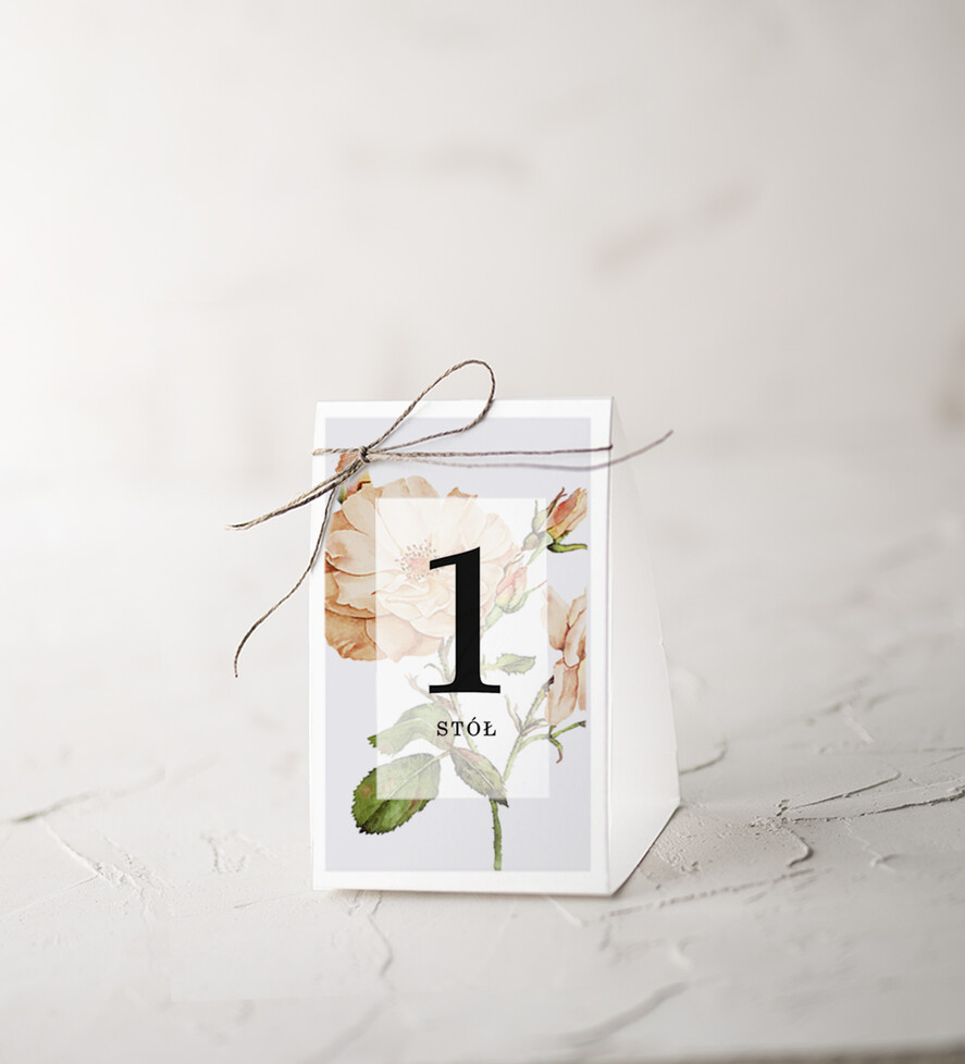 Numery na stół botaniczne podróżnicze  numerki na stół stoły weselne, kwiatowe romantyczne boho0