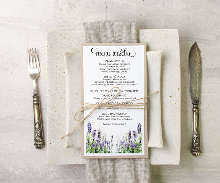 Menu akwarele weselne menu karta dań weselnych, akwarelki dowolna tresc0