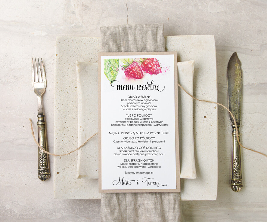Menu akwarele menu weselne na stoły karta dań weselnych, dowolna tresc akwarele1