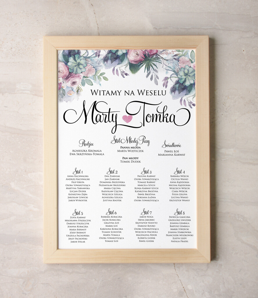 Plany stołów Plakaty botaniczne podróżnicze plansza powitanie gości i plan stołów w jednym, dopasuj rozmiar do swojego wesela rustykalne0