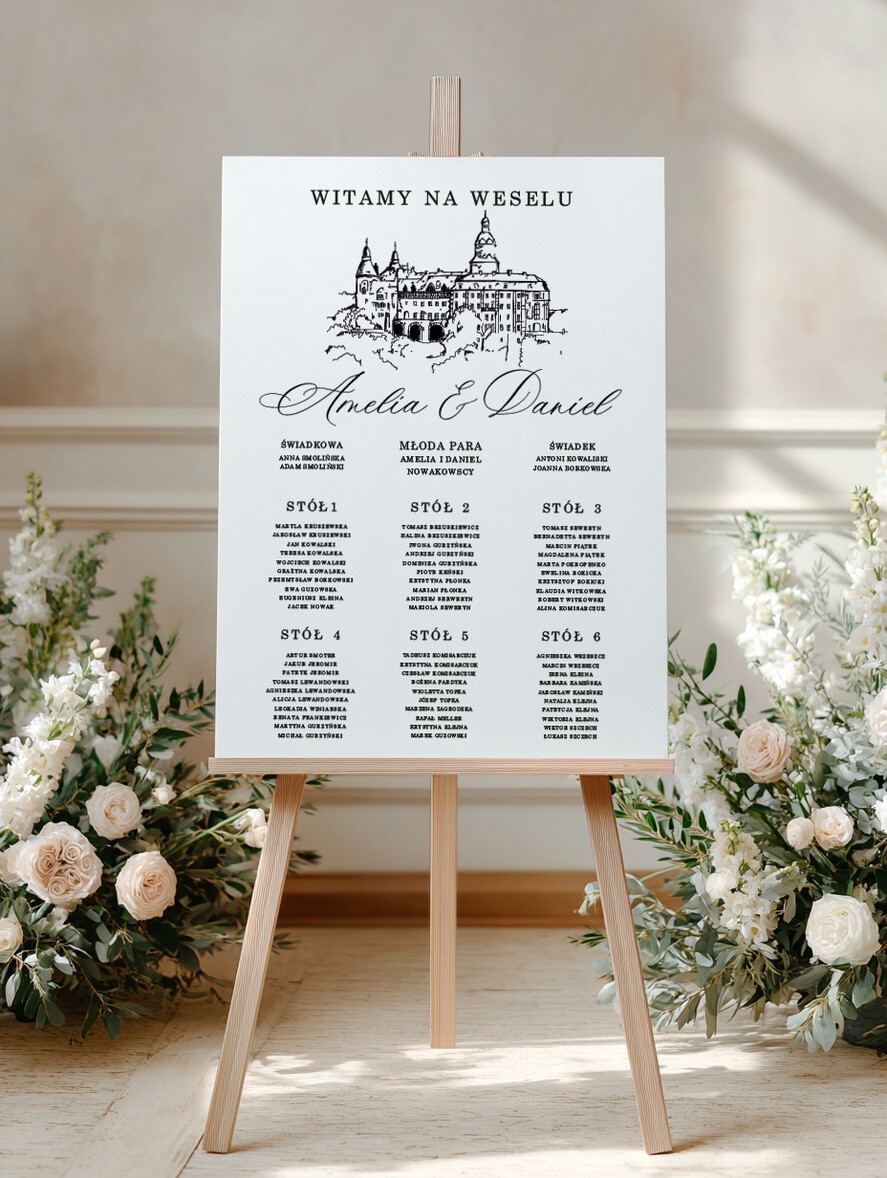 Plany stołów Plakaty botaniczne podróżnicze prosty i nowoczesny plan stołów, tablica z planem stołów na wesele plan stołów weselnych prosty i nowoczesny plan usadzenia gości 0