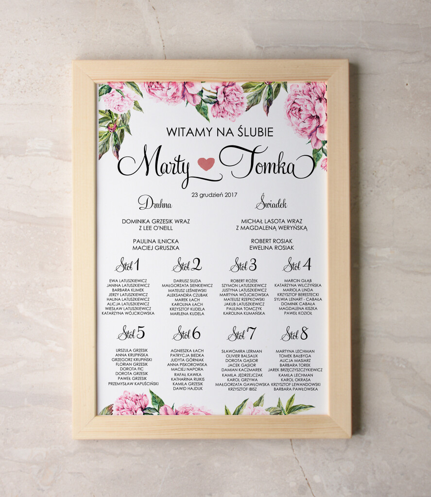 Plany stołów Plakaty botaniczne podróżnicze plansza weselna plan stołów weselnych, dopasuj rozmiar do swojego wesela rustykalne0