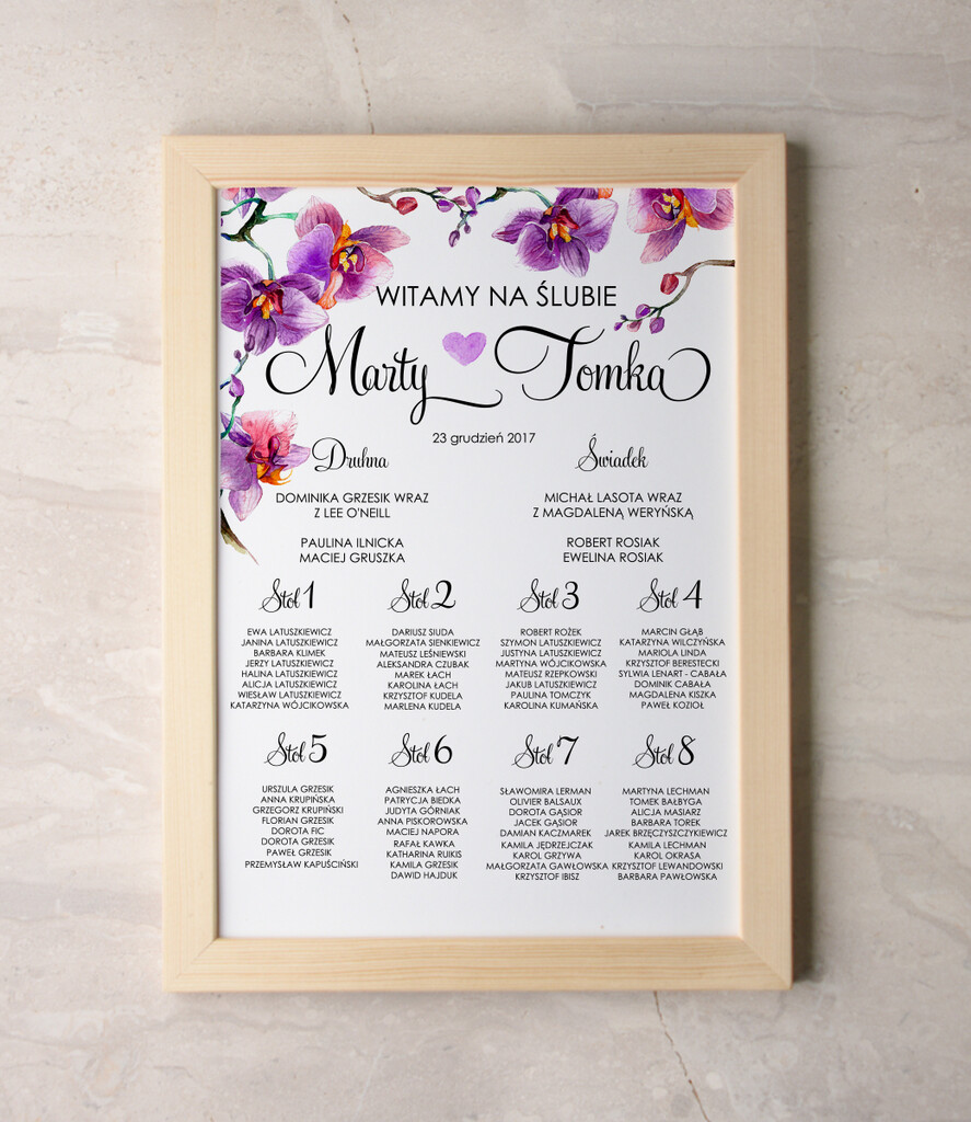 Plany stołów Plakaty botaniczne podróżnicze tablica z planem stołów na wesele plan stołów weselnych, dopasuj rozmiar do swojego wesela rustykalne0