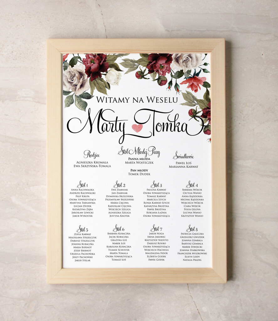 Plany stołów Plakaty botaniczne podróżnicze plansza weselna plan stołów weselnych, rustykalne w ekologicznym stylu0