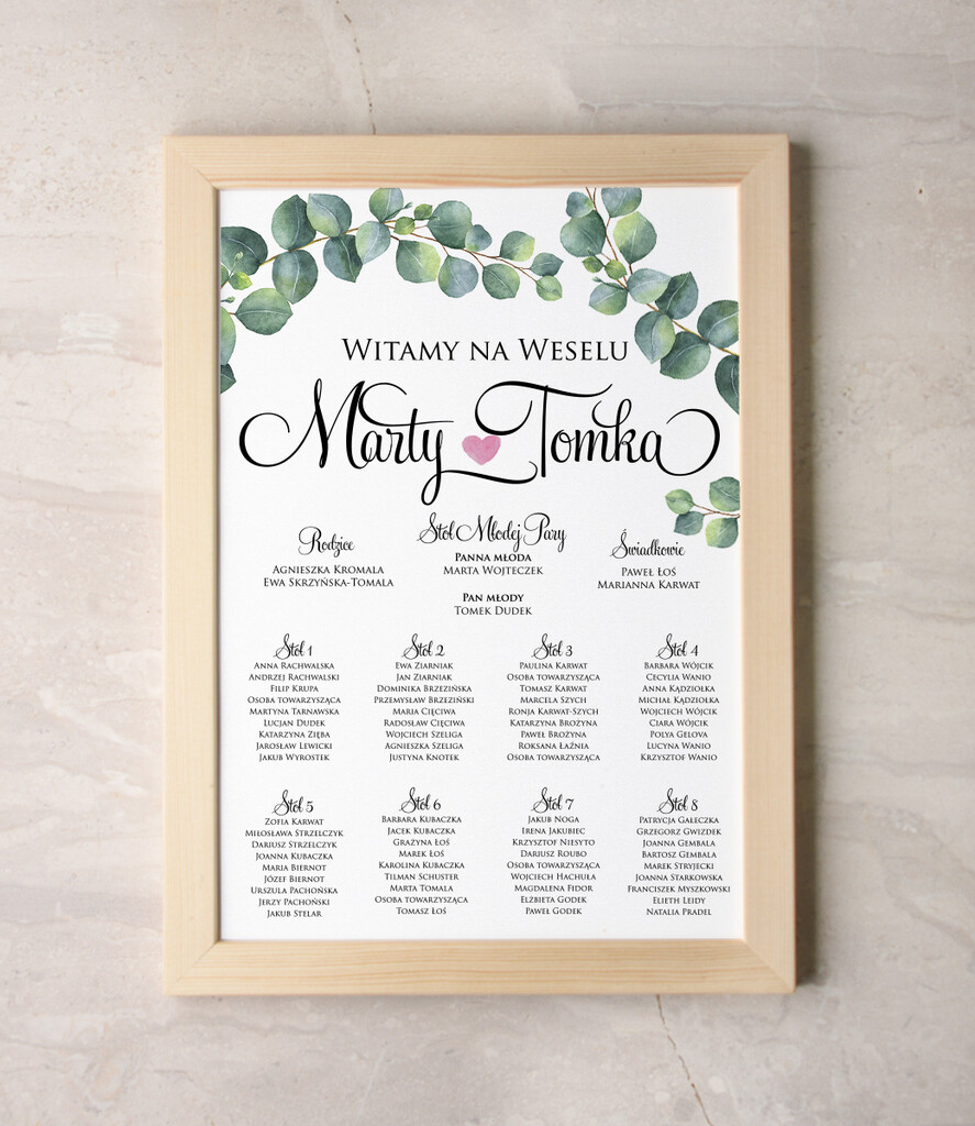 Plany stołów Plakaty botaniczne podróżnicze planer ślubny plan usadzenia gości na weselu, dopasuj rozmiar do swojego wesela rustykalne0