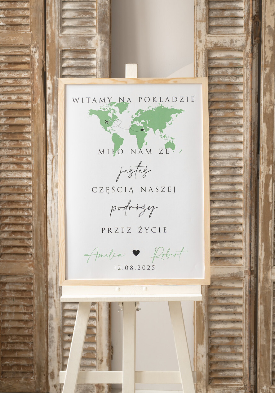 Plany stołów Plakaty botaniczne podróżnicze Tablica powitalna na sali weselnej, elegancka powitalna plansza z mapą świata, pomysł na powitanie gości na sali weselnej, tematyczne dodatki na salę weselną 1