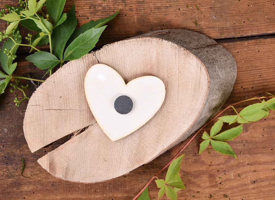 Podziękowania dla Gości Weselnych Magnesy breloki Zdrapki ślubne upominki dla gości magnes na lodówkę drewniane serduszko3