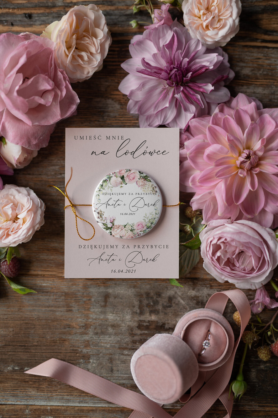 Podziękowania dla Gości Weselnych Magnesy breloki Zdrapki podarunki ślubne dla gości weselnych, piękne magnesy na lodówkę3