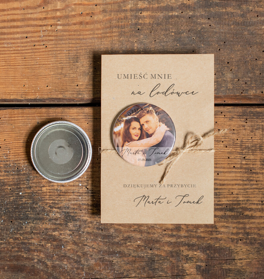Podziękowania dla Gości Weselnych Magnesy breloki Zdrapki prezenty od pary młodej dla gości weselnych magnes brelok 1
