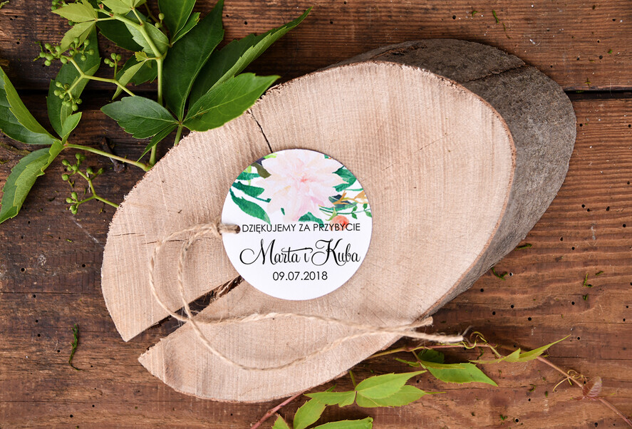 Podziękowania dla Gości Weselnych Zawieszki bileciki do prezentów ślubne upominki dla gości weselnych, personalizowane zawieszki do prezentów0