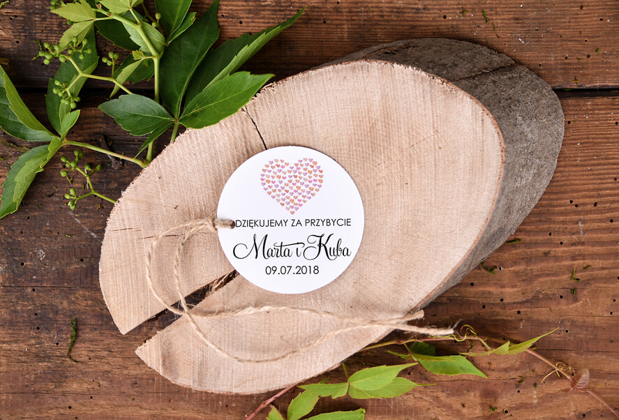 Podziękowania dla Gości Weselnych Zawieszki bileciki do prezentów upominki podziękowania za przybycie po ślubie, zawieszki do prezentów0