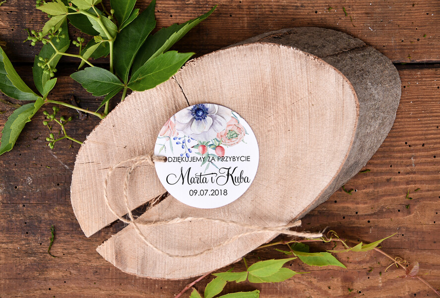 Podziękowania dla Gości Weselnych Zawieszki bileciki do prezentów prezenciki dla gości weselnych, zawieszki do prezentów0