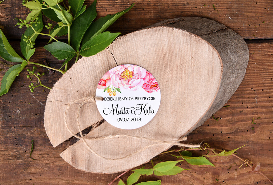 Podziękowania dla Gości Weselnych Zawieszki bileciki do prezentów upominki podziękowania za przybycie po ślubie, oryginalne zawieszki do prezentów0