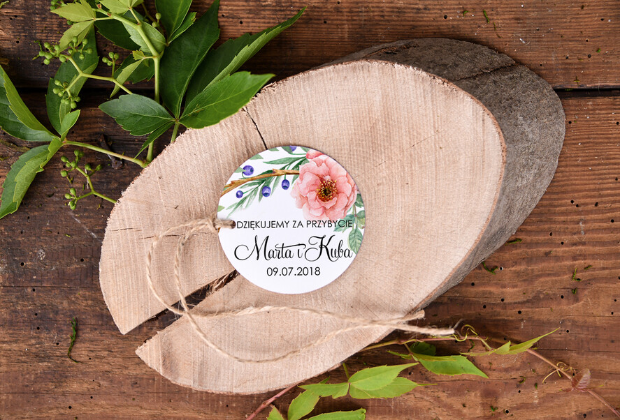 Podziękowania dla Gości Weselnych Zawieszki bileciki do prezentów podziękowanie dla gości weselnych, zawieszki do prezentów0