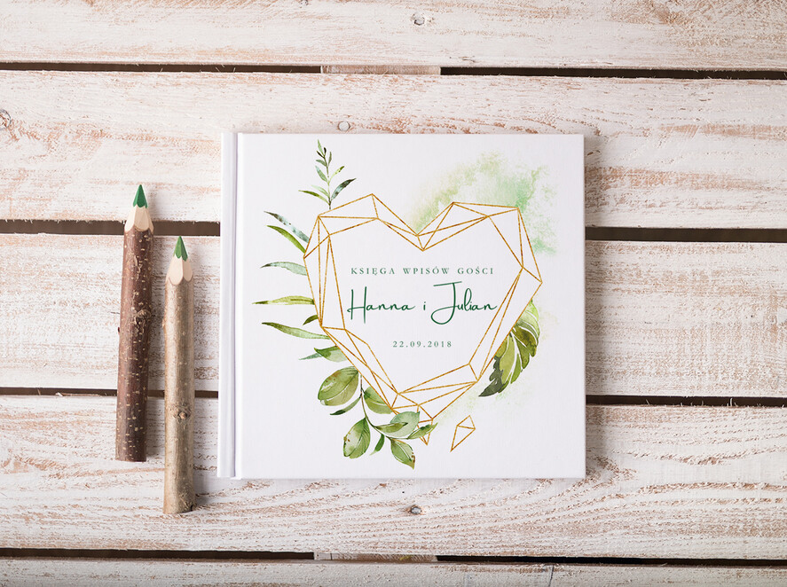 Księgi wpisów gości botaniczne księga do wpisywania życzeń przez gości weselnych, wybierz swoja tresc rustykalny0