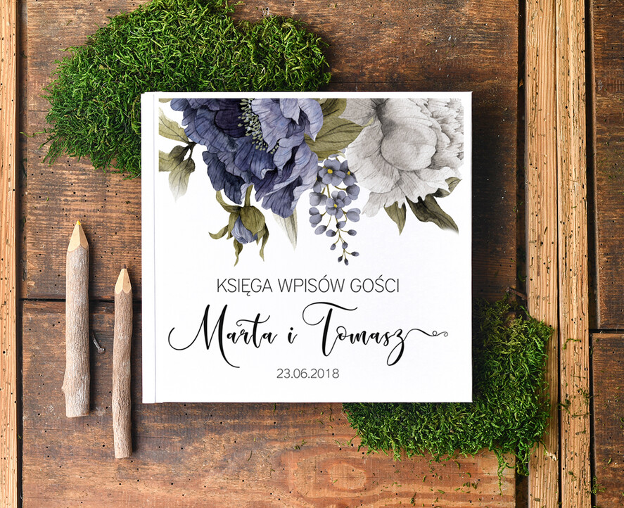 Księgi wpisów gości botaniczne oryginalna księga gości i album do instaxa w jednym, rustykalna ty decydujesz o kazdym szczegole0