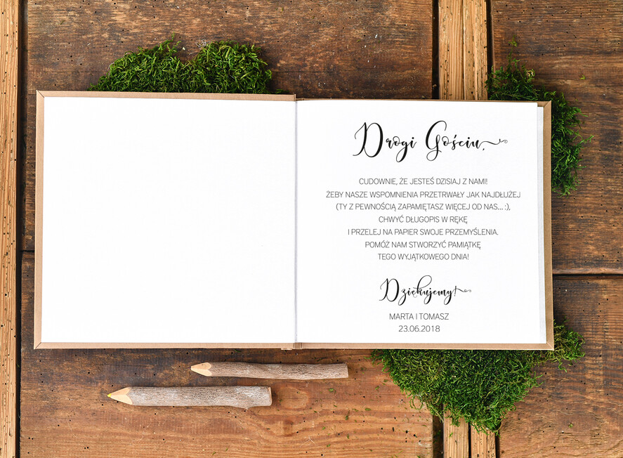 Księgi wpisów gości botaniczne album księga gości weselnych mozliwe czarne kartki, rustykalna z waszymi imionami1