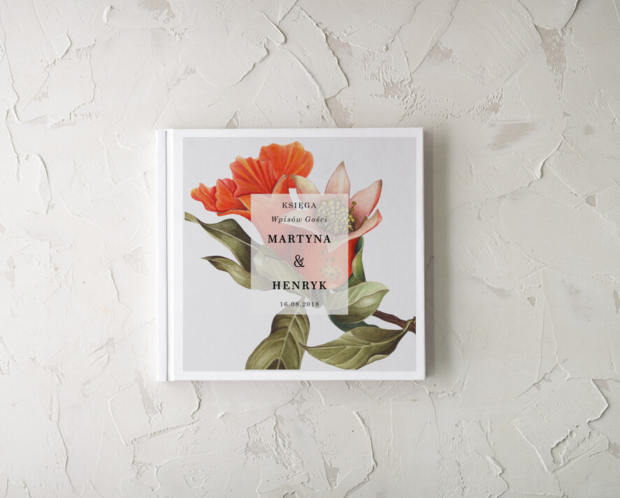 Księgi wpisów gości botaniczne księga gości do wklejania zdjęć i wpisów gości weselnych, w stylu rustykalnym wasze imiona i treść0