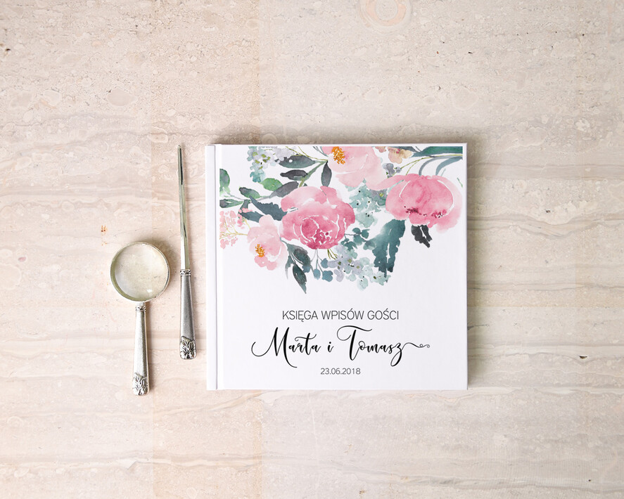 Księgi wpisów gości botaniczne książka na ślub na wpisy gości weselnych, rustykalna ty decydujesz o kazdym szczegole2
