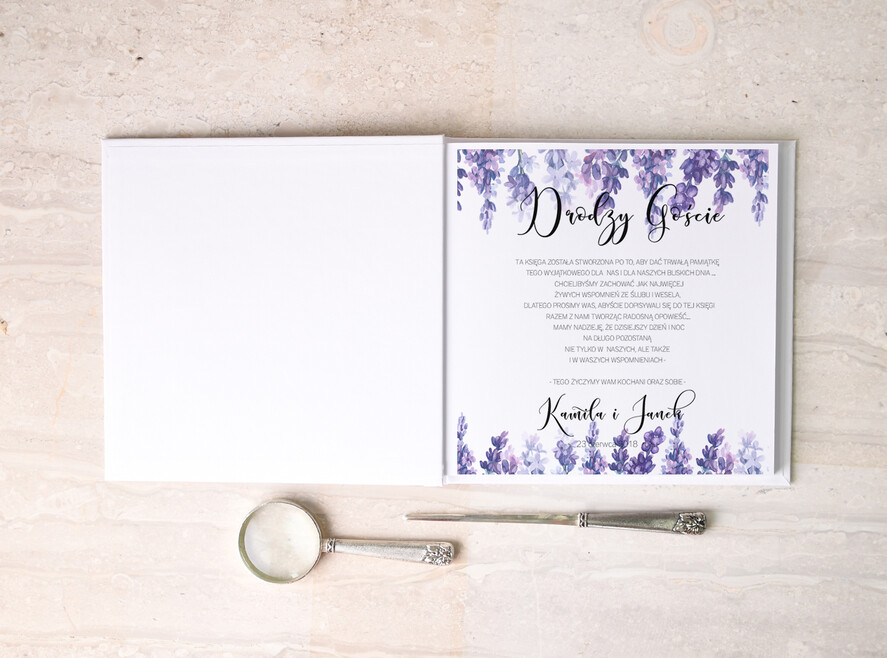 Księgi wpisów gości botaniczne nietypowa księga gości ślub i wesele, boho romantyczne kwiaty wasza tresc2