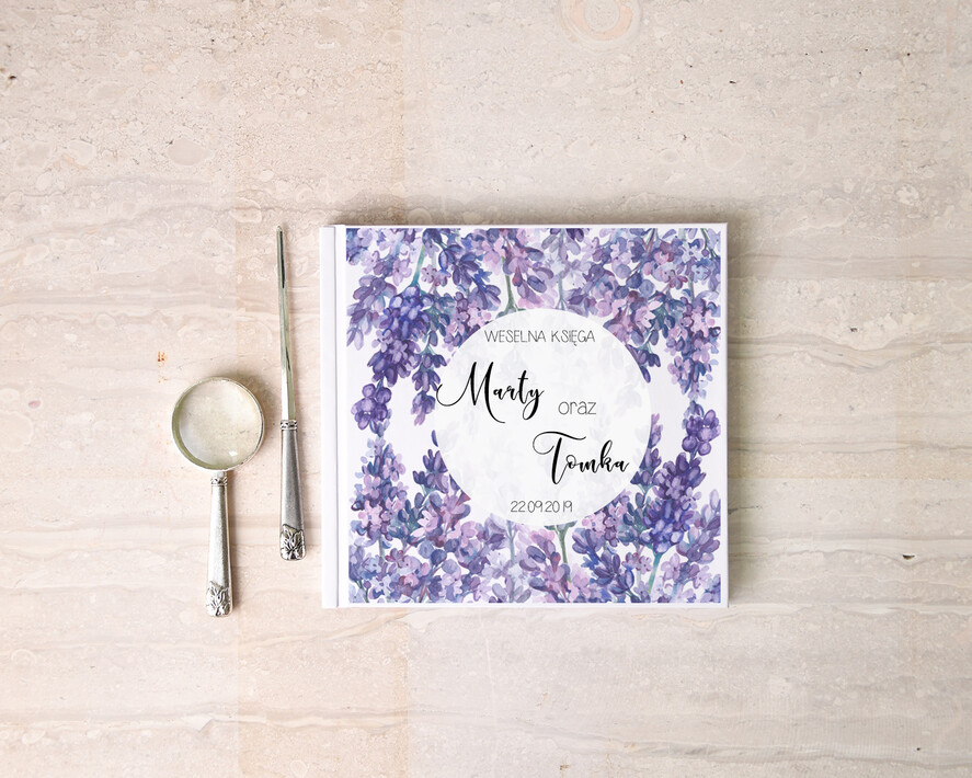 Księgi wpisów gości botaniczne nietypowa księga gości ślub i wesele, boho romantyczne kwiaty wasza tresc0